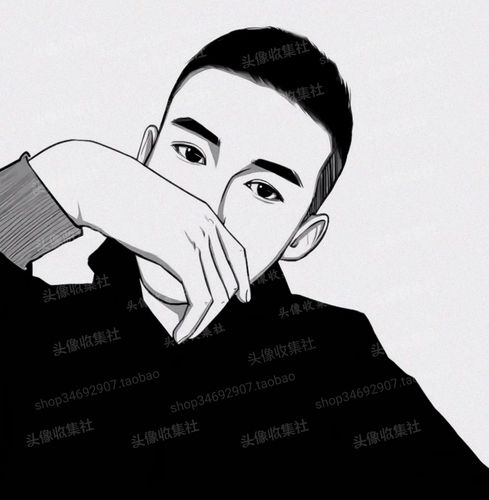 头像 男 高清图 自媒体头像 黑白风帅气男生 头像收集社 自动发货