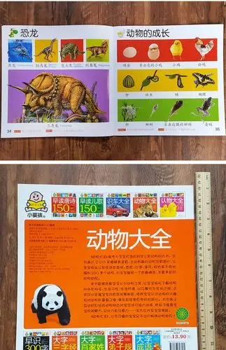 小婴孩动物大全 幼儿认识动物书宝宝动物认知书婴儿识别动物图片图卡
