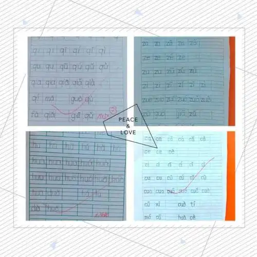 我们的拼音作业,写得干干净净,整整洁洁!