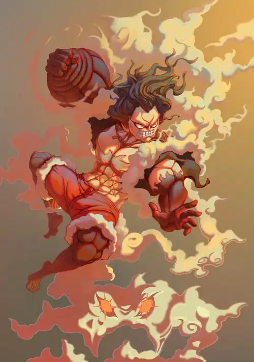 海贼王四档蛇人路飞原画|插画|创作习作|两天枰函式 - 原创作品