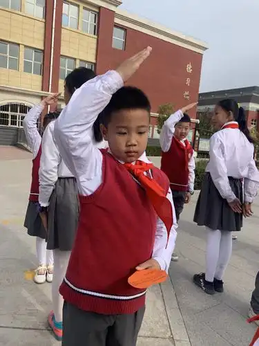 队员们严肃 立正并敬礼 .