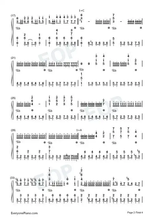 暗影刺客-伍六七之玄武国篇op双手简谱预览2