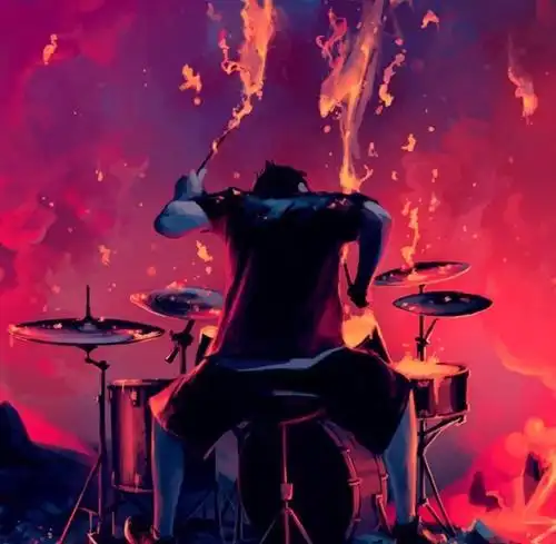 超燃打架子鼓头像图片