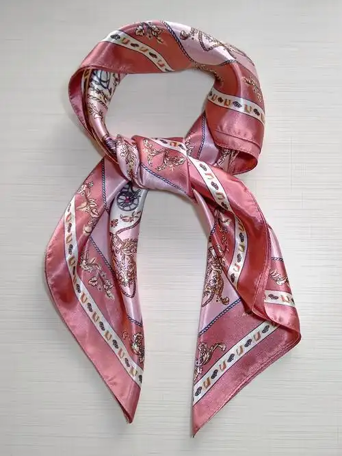 素年家丝绸欧美90cm大小方巾丝巾女仿真丝春秋百搭中老年围巾头巾