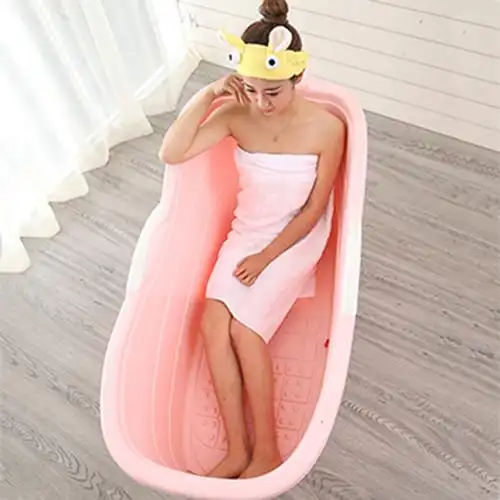 洗澡泡澡成人浴盆浴缸家用塑料全身加厚大号沐浴桶