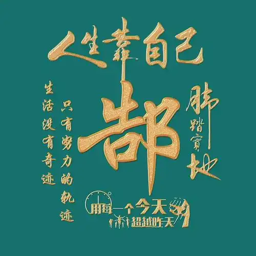 励志主题精美姓氏微信头像:生活没有奇迹,只有努力的轨迹(一)