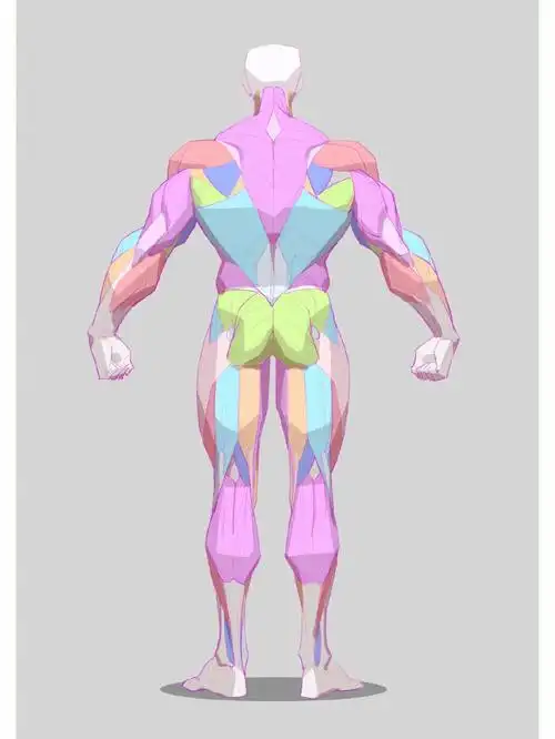 大木画画来个男性肌肉结构合集素材分享