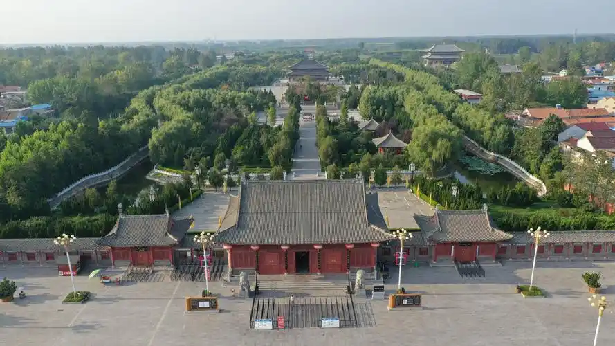 航拍河南省鹿邑县太清宫景区