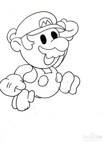 适合3-6岁的马里奥幼儿简笔画马里奥简笔画步骤动漫人物简笔画马里奥