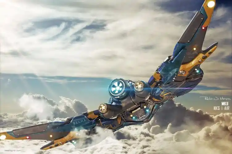 科技感十足的战争机器人飞行座驾