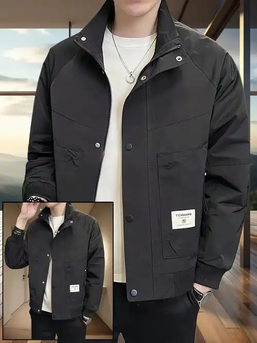 啄木鳥2023春装新款夹克外套 男士休闲立领帅气百搭外套#男 - 抖音