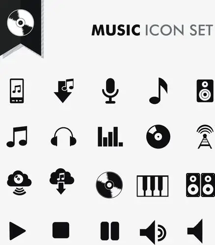 音乐的小图标免抠素材免费下载_觅元素51yuansu.com