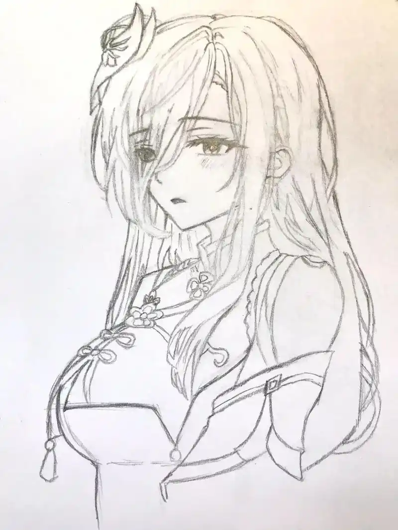 临摹 #二次元 #画渣日常 #铅笔画 #原神 - 抖音