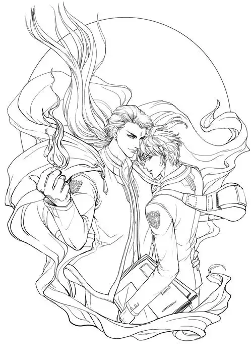 《我老公是护国神兽》耽美文,墨瞿cp组插图线稿