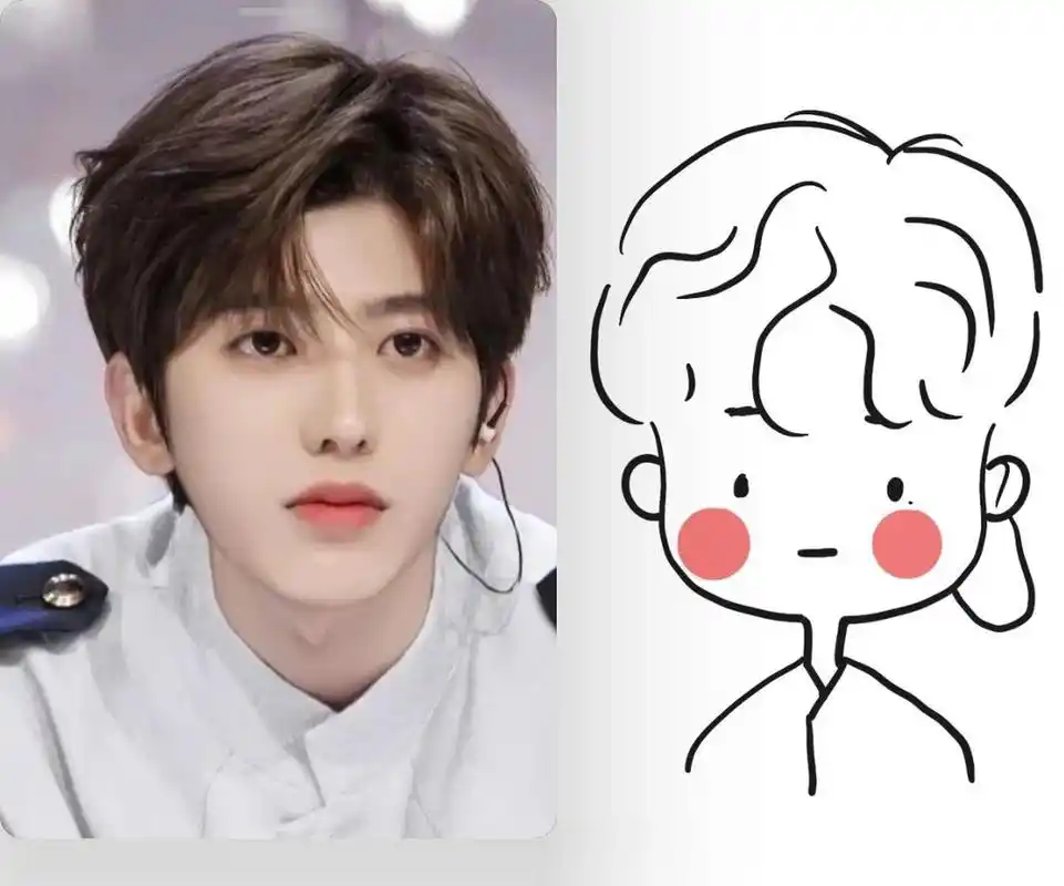 二十秒一只蔡徐坤小哥哥 要图留言 超简单可爱简笔画