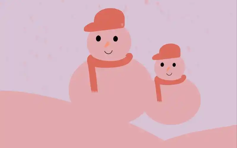 小白零基础ipad简笔画粉色雪人壁纸画