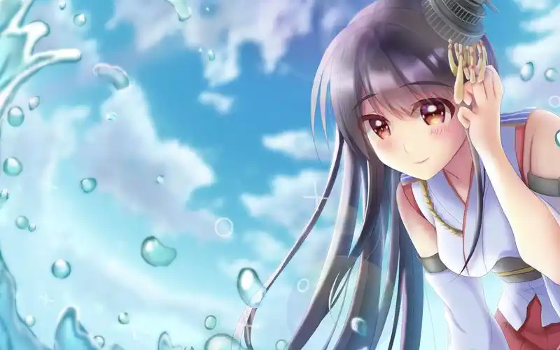 长发动漫女孩扶桑电脑壁纸图片