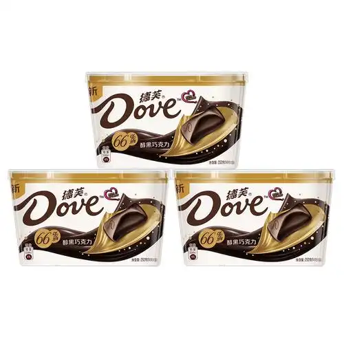 巧克力德芙醇黑252克碗装可可1碗2碗3碗可选黑巧克力