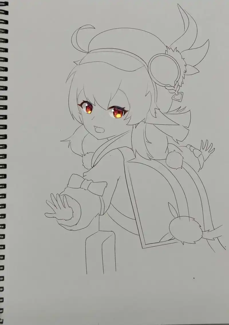 你们喜欢可莉吗#手绘 #二次元 #手绘动漫 #一起学画画 # - 抖音