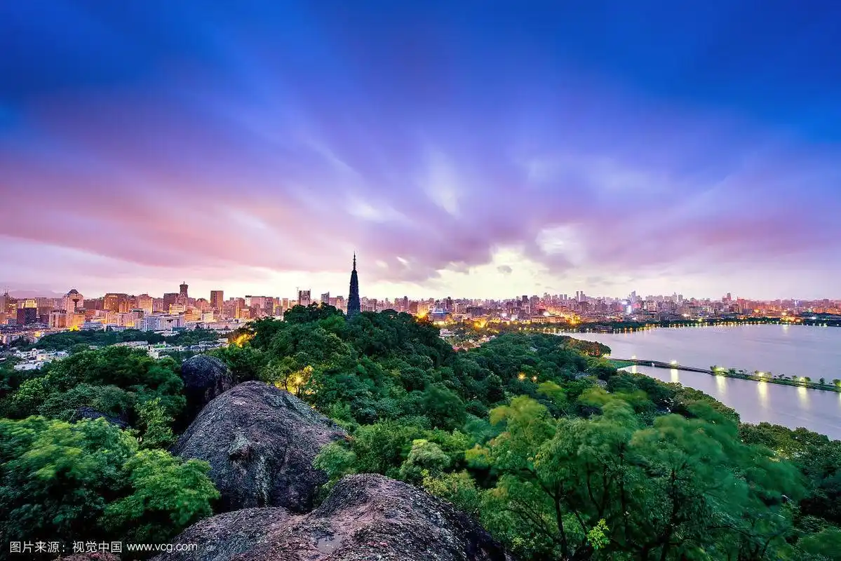 杭州西湖全景