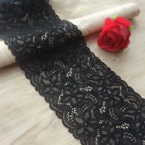 多款黑色加厚加宽精美刺绣弹力镂空蕾丝花边 裙子下摆裹胸辅料
