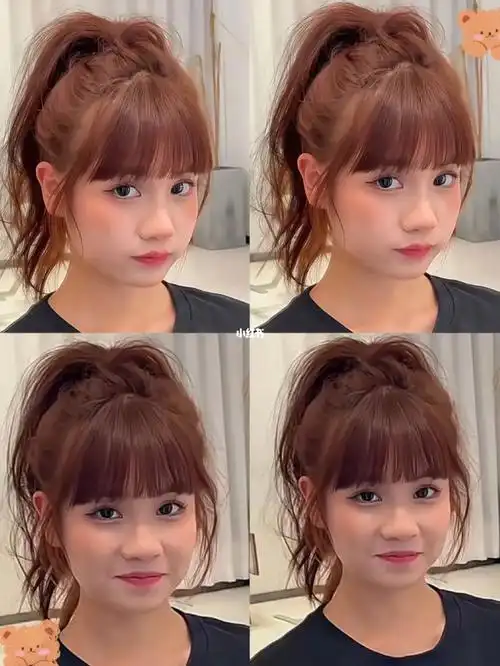 初恋女孩甜度圆脸的"梦中情刘海"甜美可爱