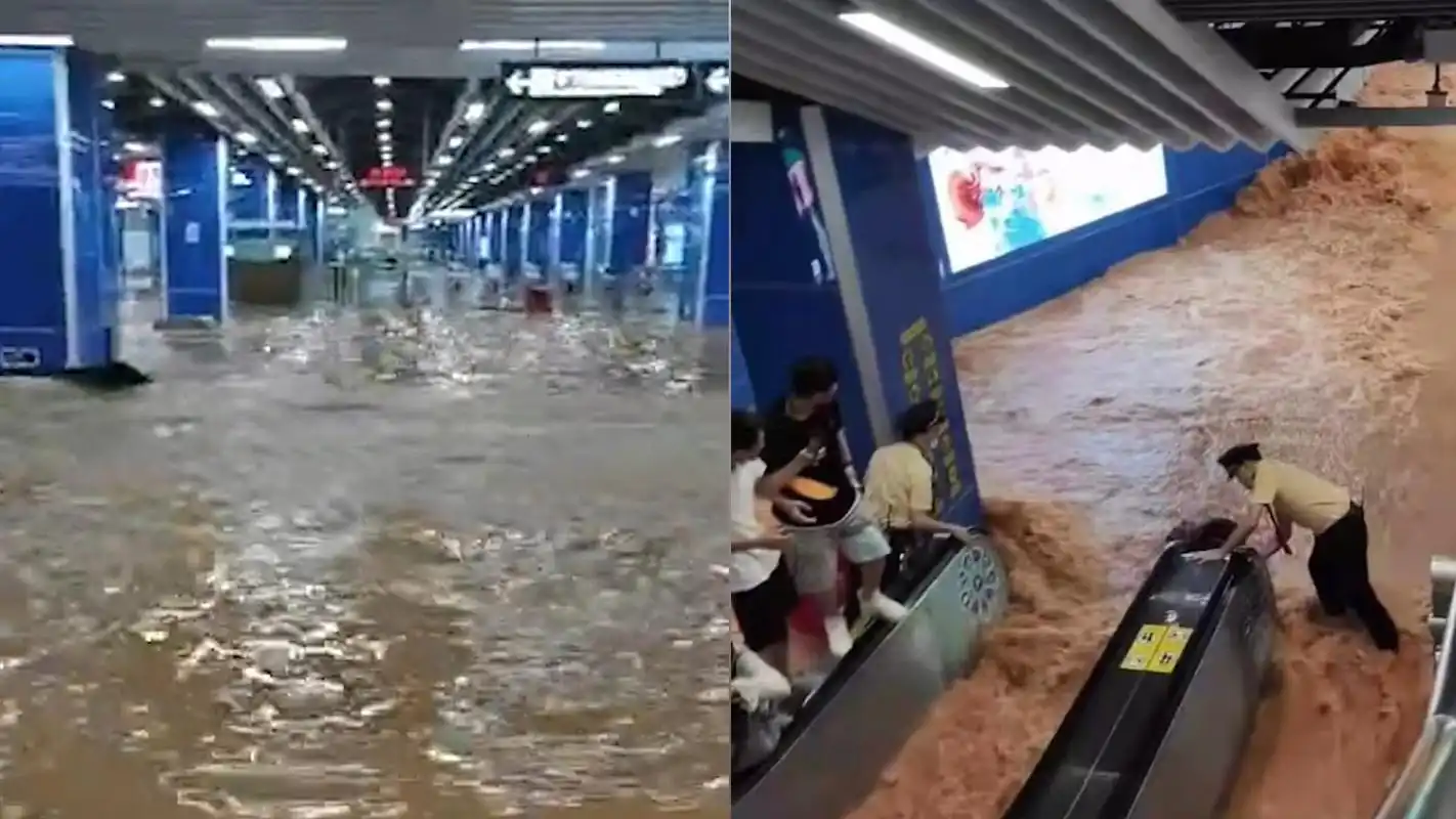 广州一地铁站因暴雨进水,全部乘客被疏散:进水点已封堵】7月30日,广东