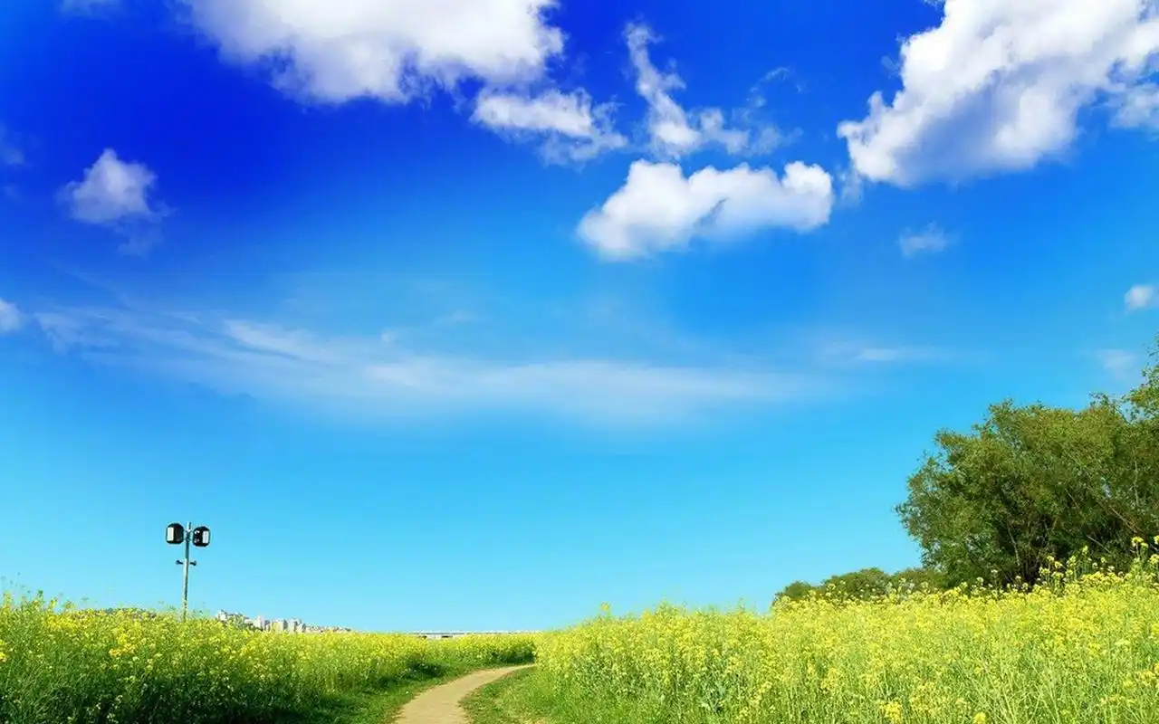 分享一组唯美天空风景图片壁纸给大家,微风和煦,清新唯美的蓝天白云