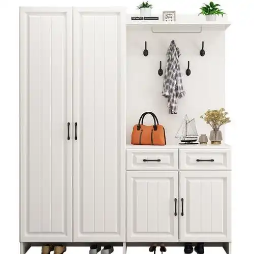 yw%鞋柜家用门口超大容量玄关柜简约现代进门整体鞋柜一体靠墙门