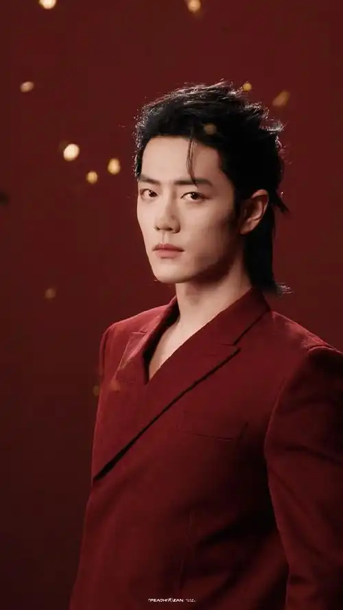 肖战##肖战平安喜乐##肖战红西装大背头