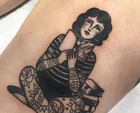 大腿前侧old school 女人