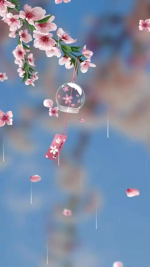 小清新桃花 气象站台动态壁纸