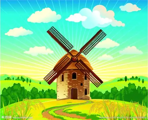 荷兰风车设计图__卡通设计_广告设计_设计图库_昵图网nipic.com