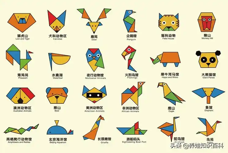 七巧板图形组成的图案一年级(七巧板拼图100种拼法)