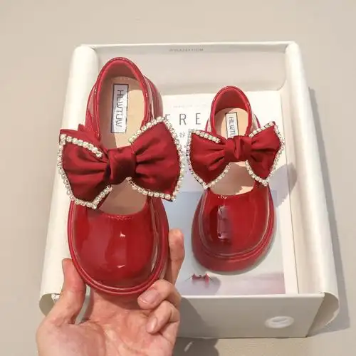 公主鞋子儿童女儿童红色皮鞋春秋女童鞋玛丽珍软底宝宝小女孩单鞋