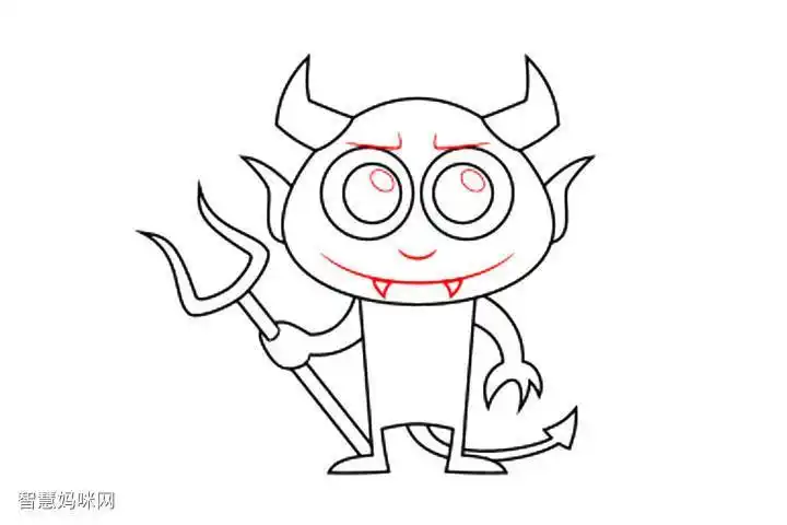 的画法万圣节恶魔怎么画恶魔简笔画步骤恶魔标记简笔画怎么画小恶魔