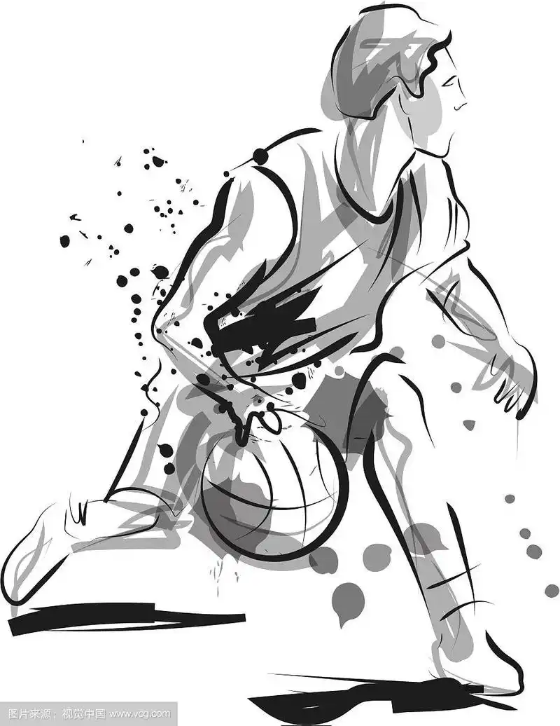 篮球运动员的素描
