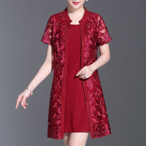 女儿结婚出嫁妈妈装夏装婚礼服连衣裙丈母娘喜婆婆婚宴装高贵岳母