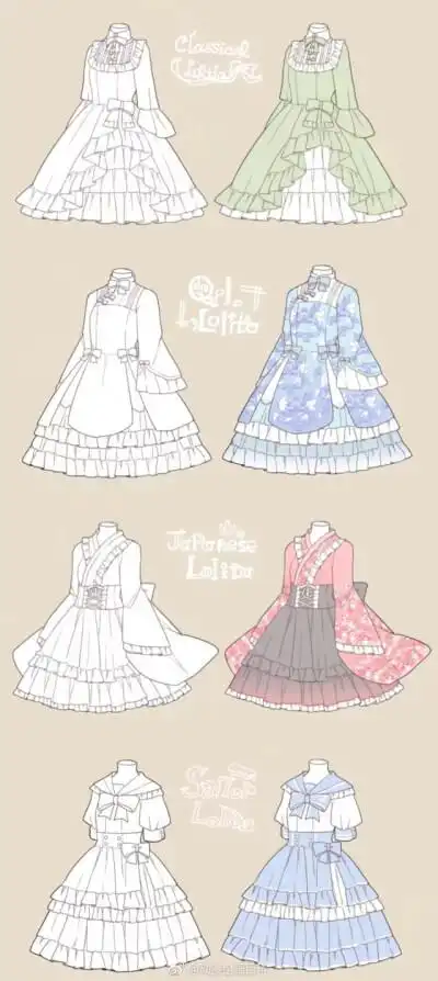 可爱的小裙子绘画