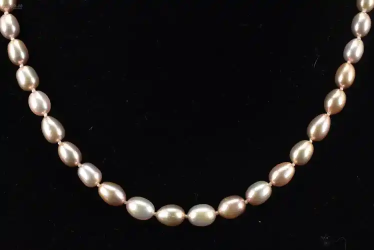 va0182纯天然珍珠项链一条单颗珍珠尺寸6692mm全长42cm总重量2705克