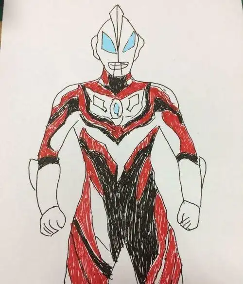 捷德奥特曼怎么画简单