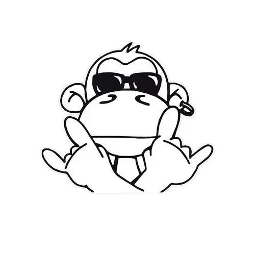 贴纸趣味可爱嘻哈嘻哈猴猴子小牛小牛电动电动车卡通汽车装饰贴