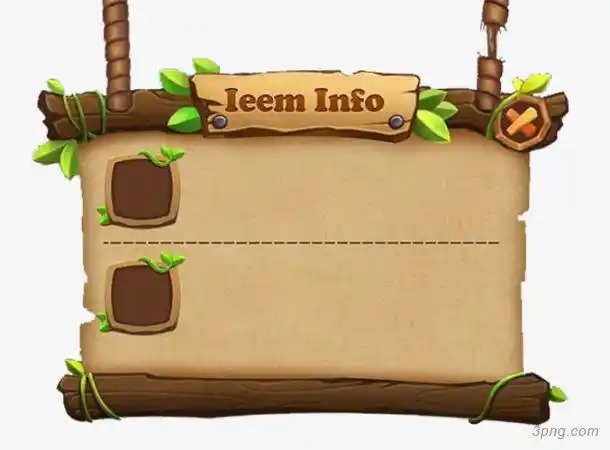 欧式复古清新游戏ui边框png素材透明免抠图片-边框纹理