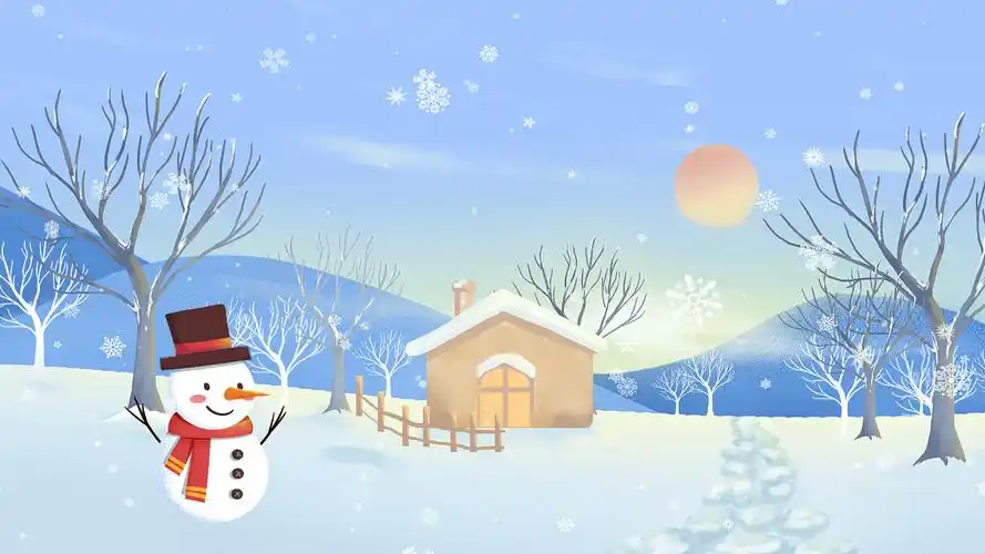 冬季雪中小路视频背景ae模板卡通冬天背景4k4k动感绚丽迪斯科舞台灯光