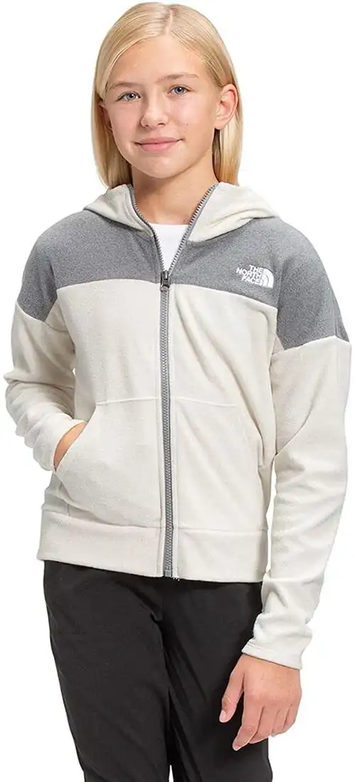 the north face 女童冰川全拉链连帽运动衫