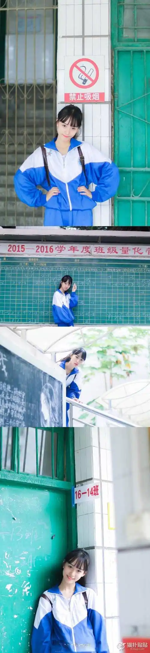 她的名字叫做王梓莼-,就读于广西河池市第二高级中学,今年才15岁,身高