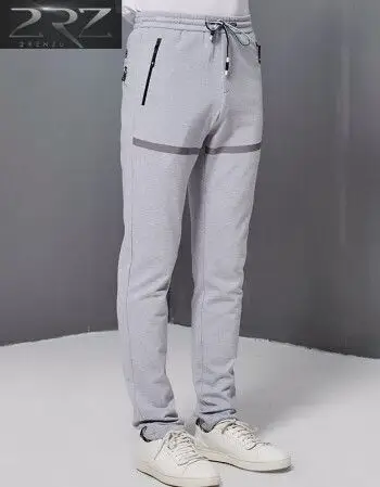 2017潮人卫裤运动裤男潮牌秋季新款 弹力针织大码休闲长裤男韩版 灰色