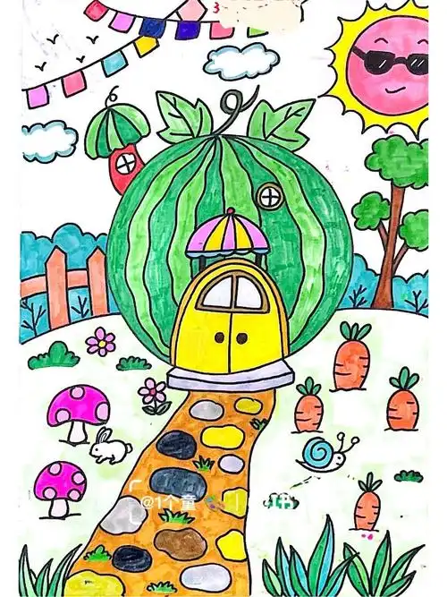 创意儿童画|西瓜房 91