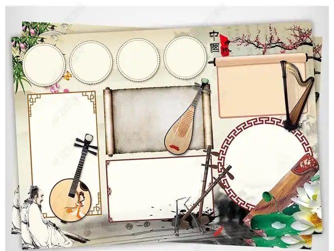 原创乐器小报音乐知识科普手抄报电子小报版权可商用