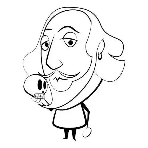 隔绝_莎士比亚_轮廓_矢量_插画_高清图片_全景视觉